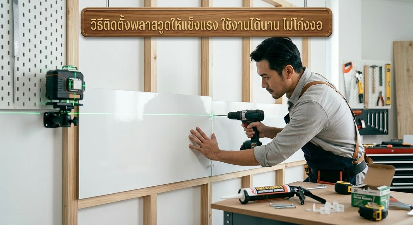 วิธีติดตั้งพลาสวูดให้แข็งแรง ใช้งานได้นาน ไม่โก่งงอ